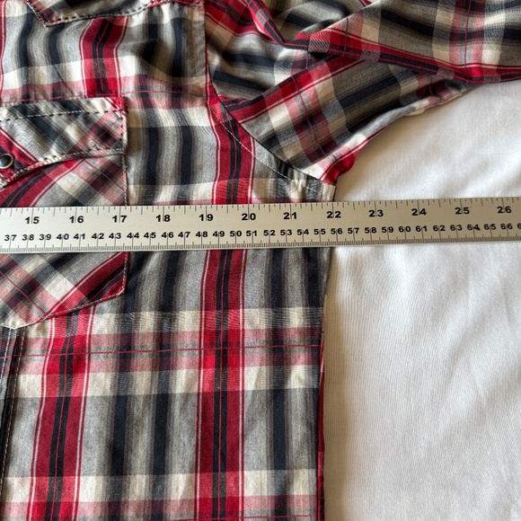 Wrangler Womens Plaid Dark Pearl Snap Long Sleeve Shirt‎ XXL (18-20) Western Y2K - Picture 8 of 12